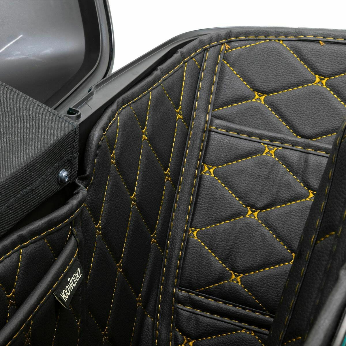 HOG WORKZ スタンダードサドルバッグ用ライナー ブラック/ゴールドステッチ-05