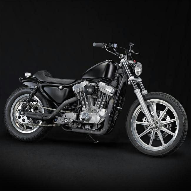 Biltwell トラッカー・ハイハンドルバー ディンプル付 ブラック-04