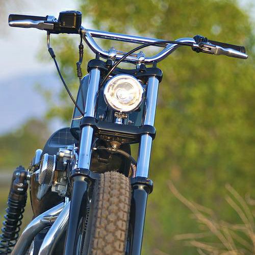 Biltwell モトハンドルバー ディンプル付 クローム-01