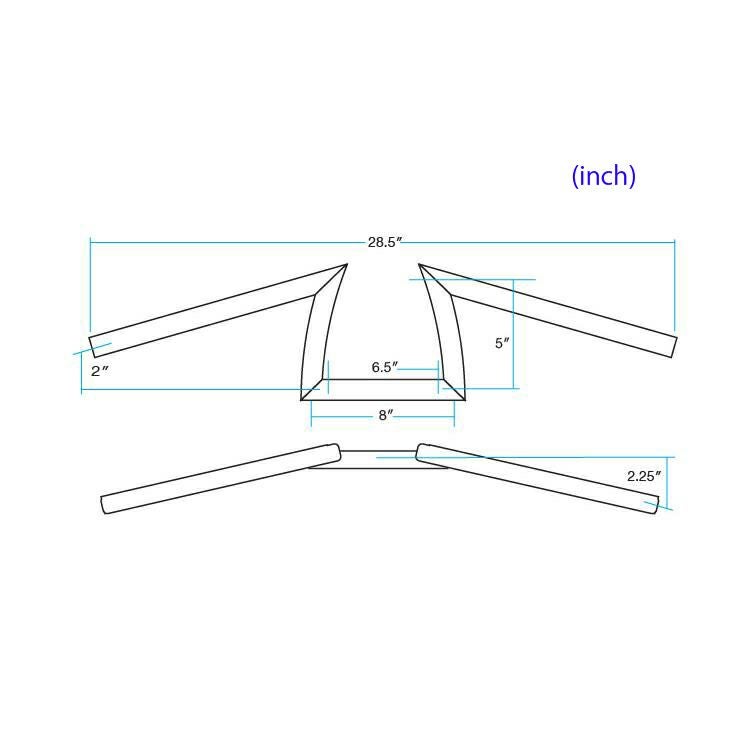 Biltwell キーストーンハンドルバー ディンプル付 ブラック-06