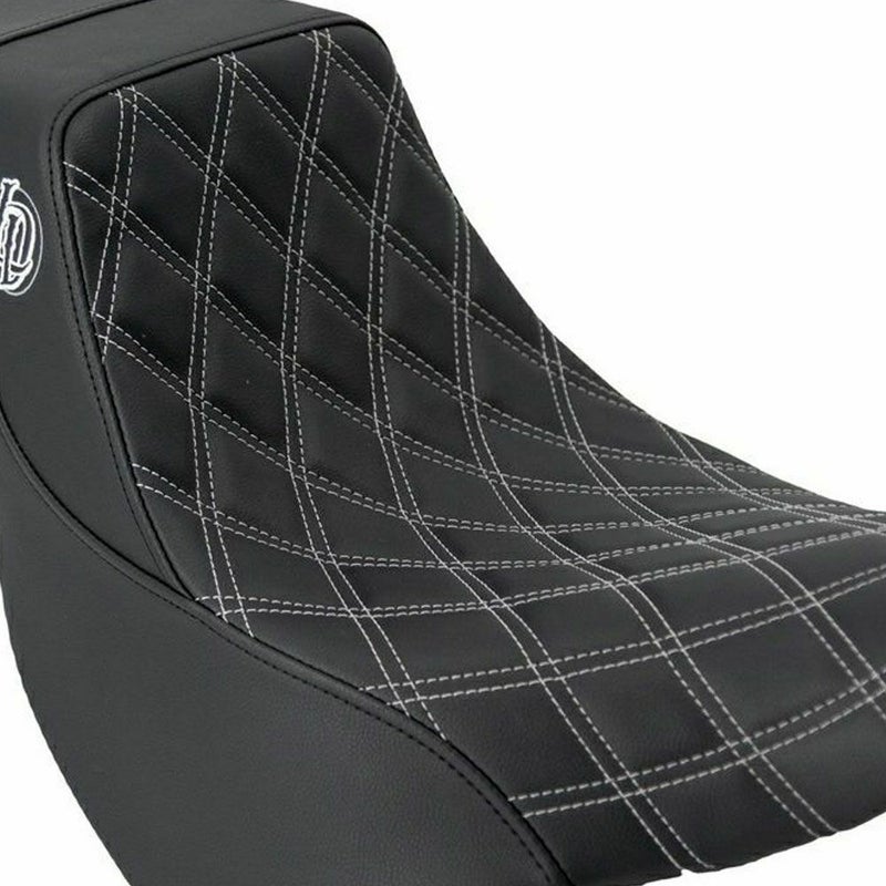 Lucky Daves バガーシート ダブルダイアモンド グレーステッチ-01