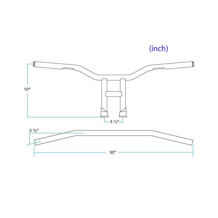Biltwell タイソンハンドルバー 10インチ ディンプル付 クローム-08