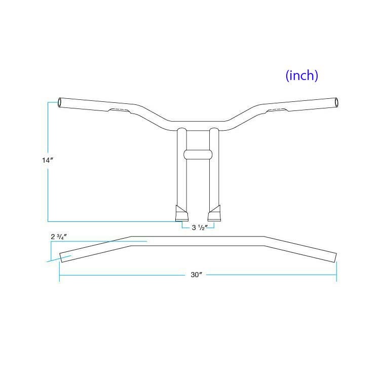 Biltwell タイソンハンドルバー 14インチ ディンプル付 クローム-04
