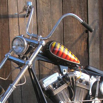 Biltwell エイプハンドルバー ディンプル付 クローム-01