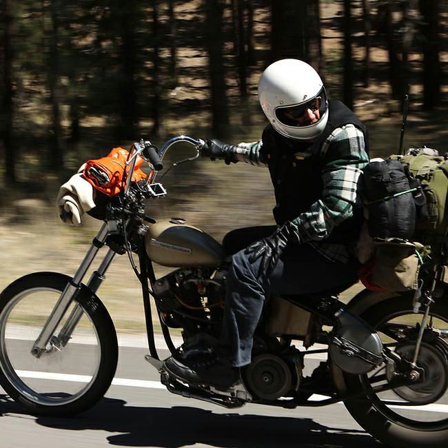 Biltwell エイプハンドルバー ディンプル付 クローム-05