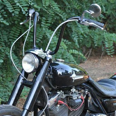 Biltwell エイプハンドルバー ディンプル付 ブラック-01