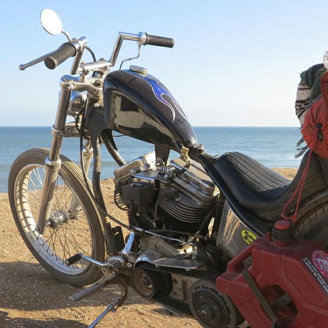 Biltwell ゼッドハンドルバー ディンプル付 クローム-04