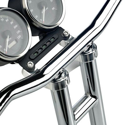 Biltwell アングル付スピードメータークランプ クローム |ハーレー 