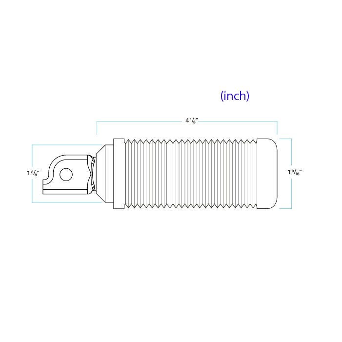 Biltwell ノーマン・M8ソフテイル ライダーフットペグ ブラック-02