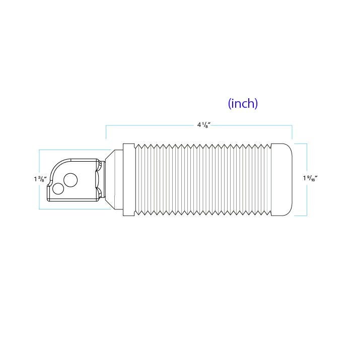 Biltwell ノーマン・M8ソフテイル パッセンジャーフットペグ ブラック-03