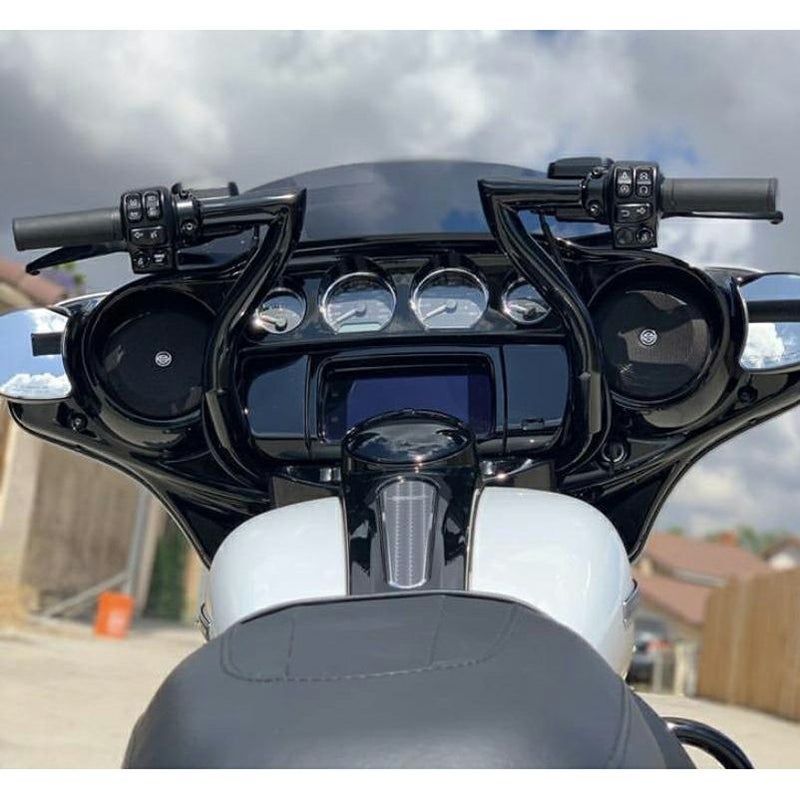 VINDIKTA フープティーズ・ストリートグライド Tハンドルバー 12インチ ブラック-01