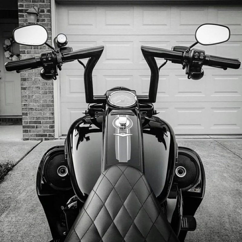 VINDIKTA フープティーズ・ロードキング/ロードグライド Tハンドルバー 16インチ ブラック-01