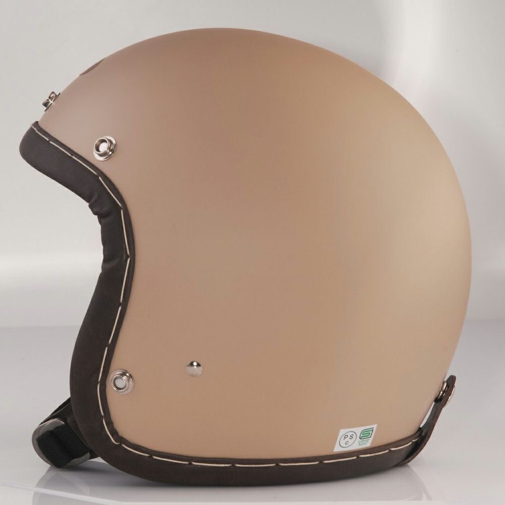 SHM HAND STITCH ジェットヘルメット サンド/ココア-02