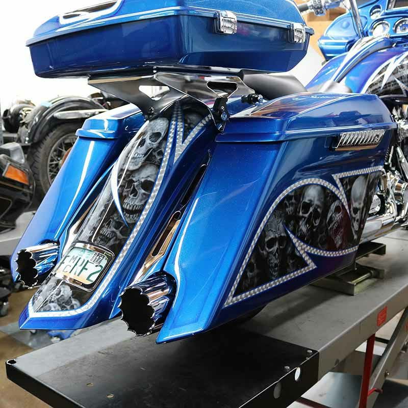 Paul Yaffe's Bagger Nation スーパーストレッチリアエンドキット プリ―テッド クロームLEDライト付-02