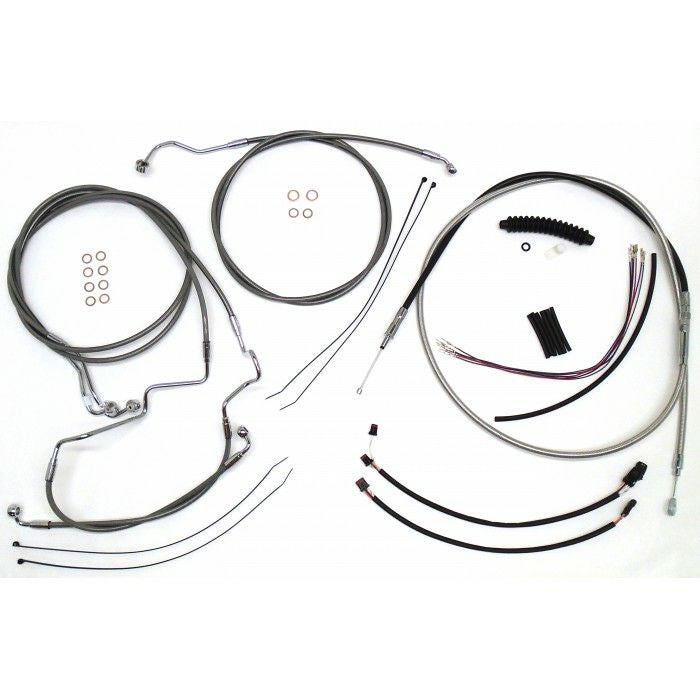 Magnum XR DOT ケーブルキット 15～17インチ ステンレス/クロームフィッティング-01