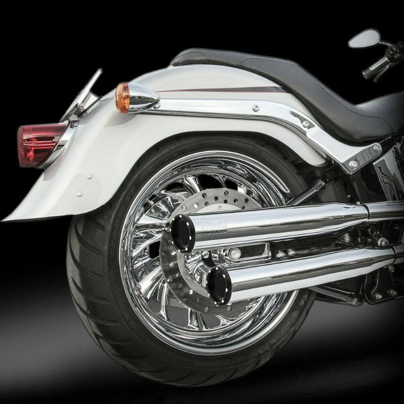RCX Rival Shorty 3インチ スリップオンマフラー　クローム/ブラック-01