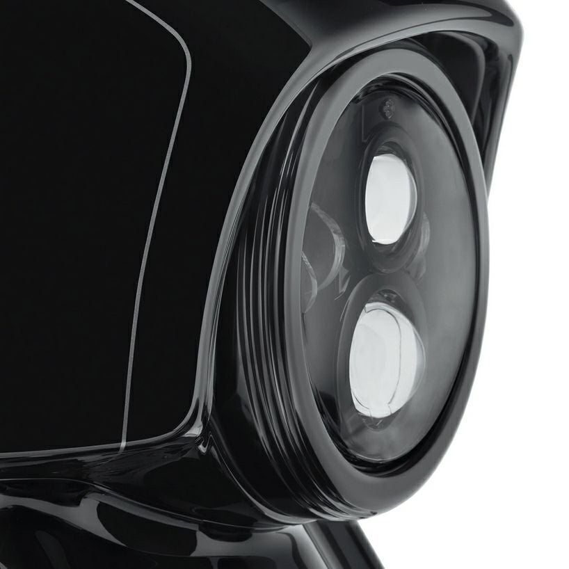 HOGWORKZ レイクヘッドライトベゼル ブラック 1994以降 FLHT/FLHX