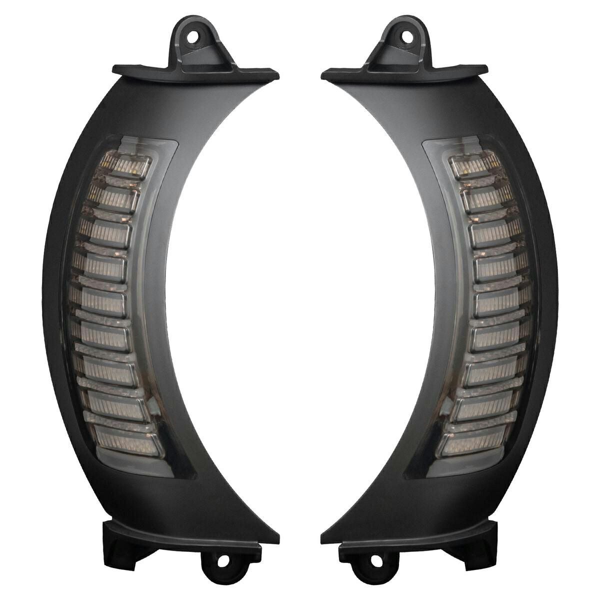 HOG WORKZ Visionz ベントインサートLEDターンシグナル/ドライビングライト スモーク ロードグライド-04