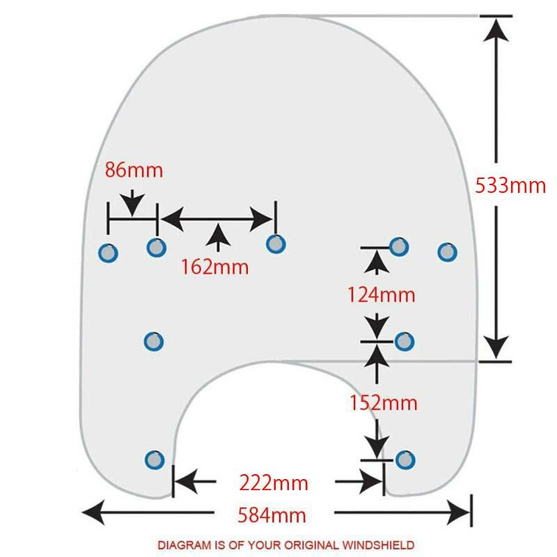 Memphis Shades FLソフテイル リプレースメントシールド 21インチ クリアー-03