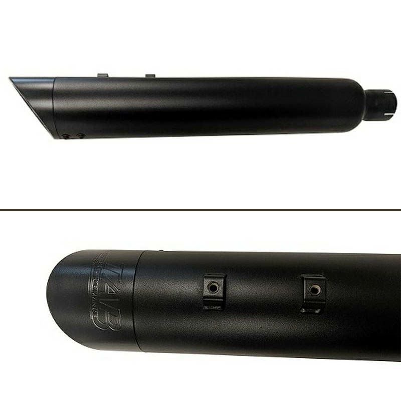 TABパフォーマンス BAM 4.5インチ スリップオンマフラー スラッシュカット ゾンビーバッフル　ブラック-03