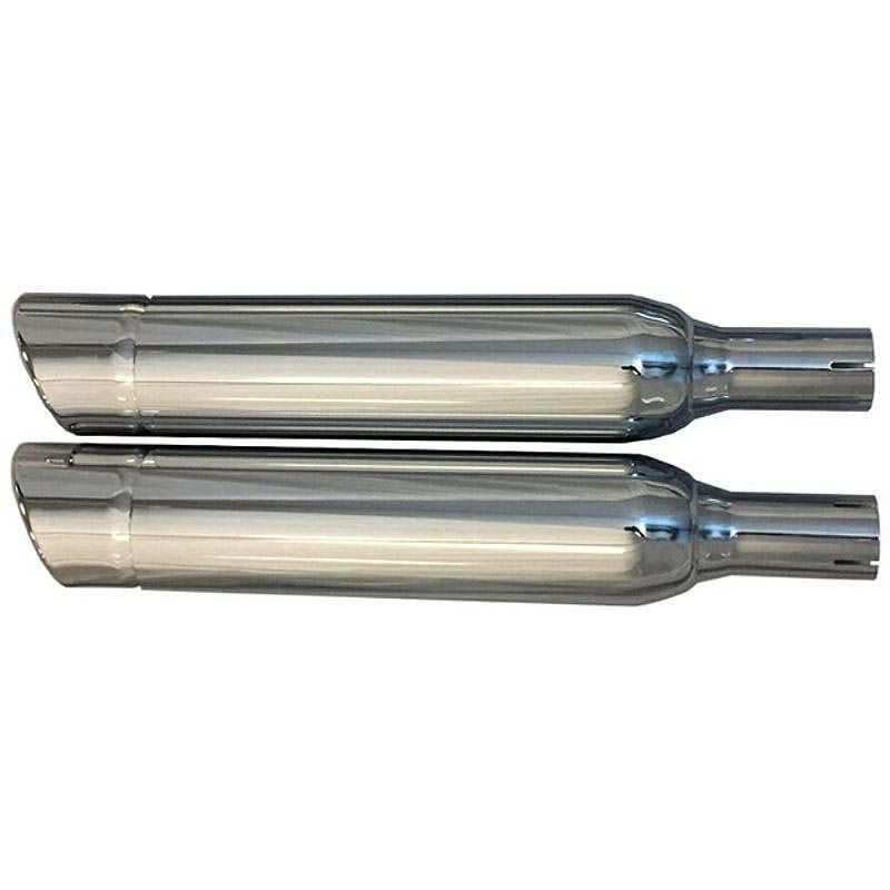 TABパフォーマンス ショート クローム スリップオンマフラー スラッシュカット クロームエンド ゾンビーバッフル-03