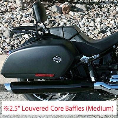 TABパフォーマンス FLSB クローム スリップオンマフラー　クロームスラッシュカット 2.5インチバッフル-01