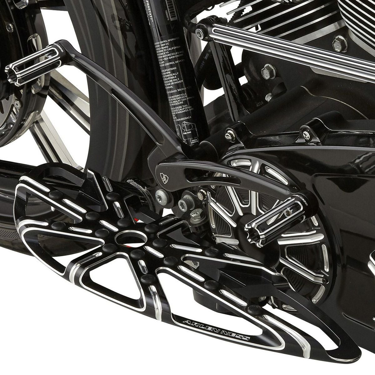 Arlen Ness 10Gauge ドライバーフットボード コントラストカット