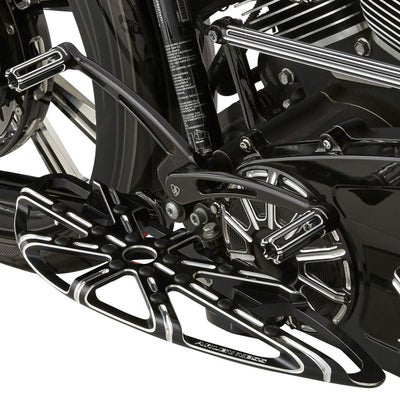 Arlen Ness 10Gauge ドライバーフットボード コントラストカット 