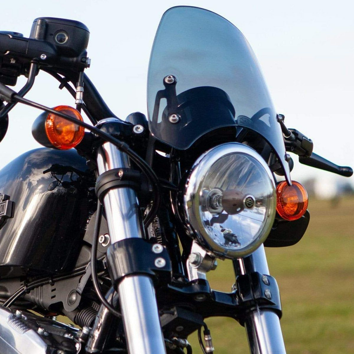 DART クラシック・フライスクリーン SPORTSTER48　49㎜フォーク車用 ぺトロールブルー(ライトスモーク)-07