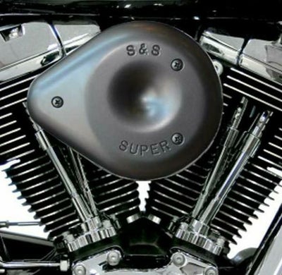 S＆S ティアドロップ エアクリーナーセット(ツヤ消し黒パウダーコート)ツインカム3