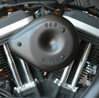 S＆S ティアドロップ エアクリーナーセット(ツヤ消し黒パウダーコート) 2007～スポーツスター-05