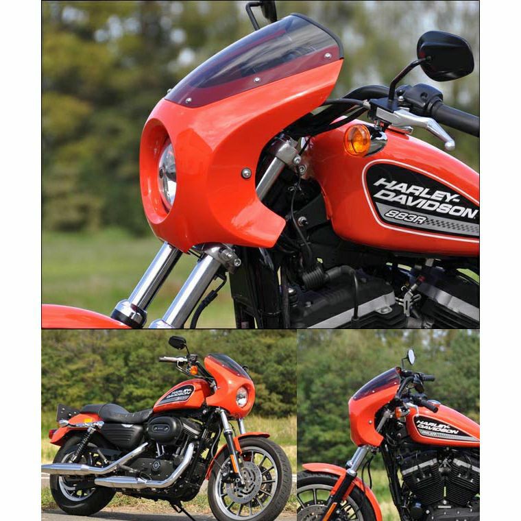 ティーラ ロケットヘッドカウル　スポーツスター　レッドホットサングロ-03