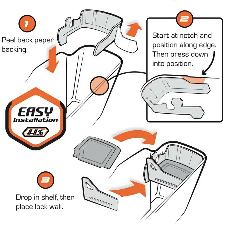 HARDSTREET サドルバッグシェルフセット チャコール-04