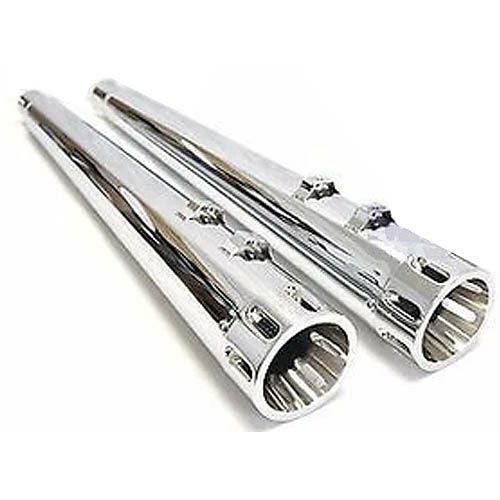 メガホンスリップオンマフラー 4インチ スロットエンド クローム