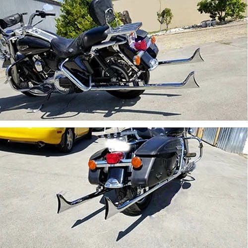 クラシック フィッシュテール スリップオンマフラー 39インチ クローム-03