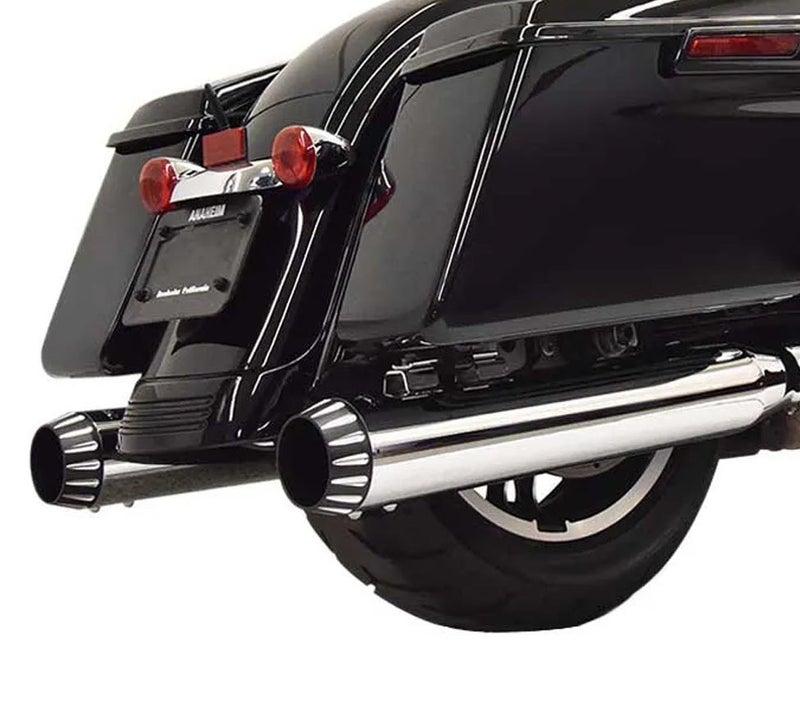 Bassani クワイエット スリップオンマフラー クローム/ブラックエンド-01