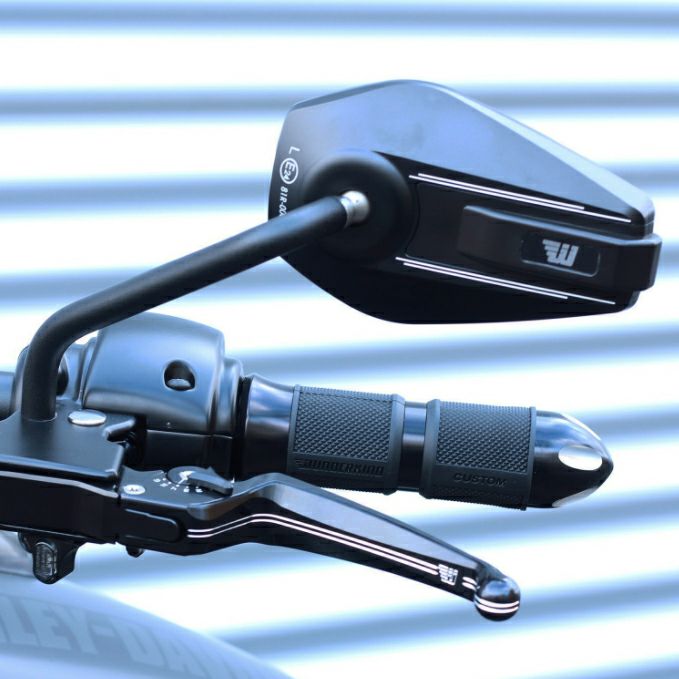 ハーレー用 エンパイア ミラーセット ブラック/シルバー |ハーレー