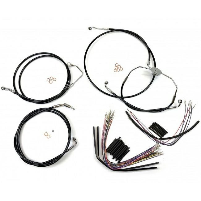 Magnum XRステンレス CVOケーブルキット 15～17インチ ブラック/クロームフィッティング-01