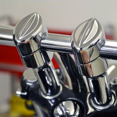 1インチハンドル用 ドーム ライザー 6インチ クローム |ハーレーパーツ 