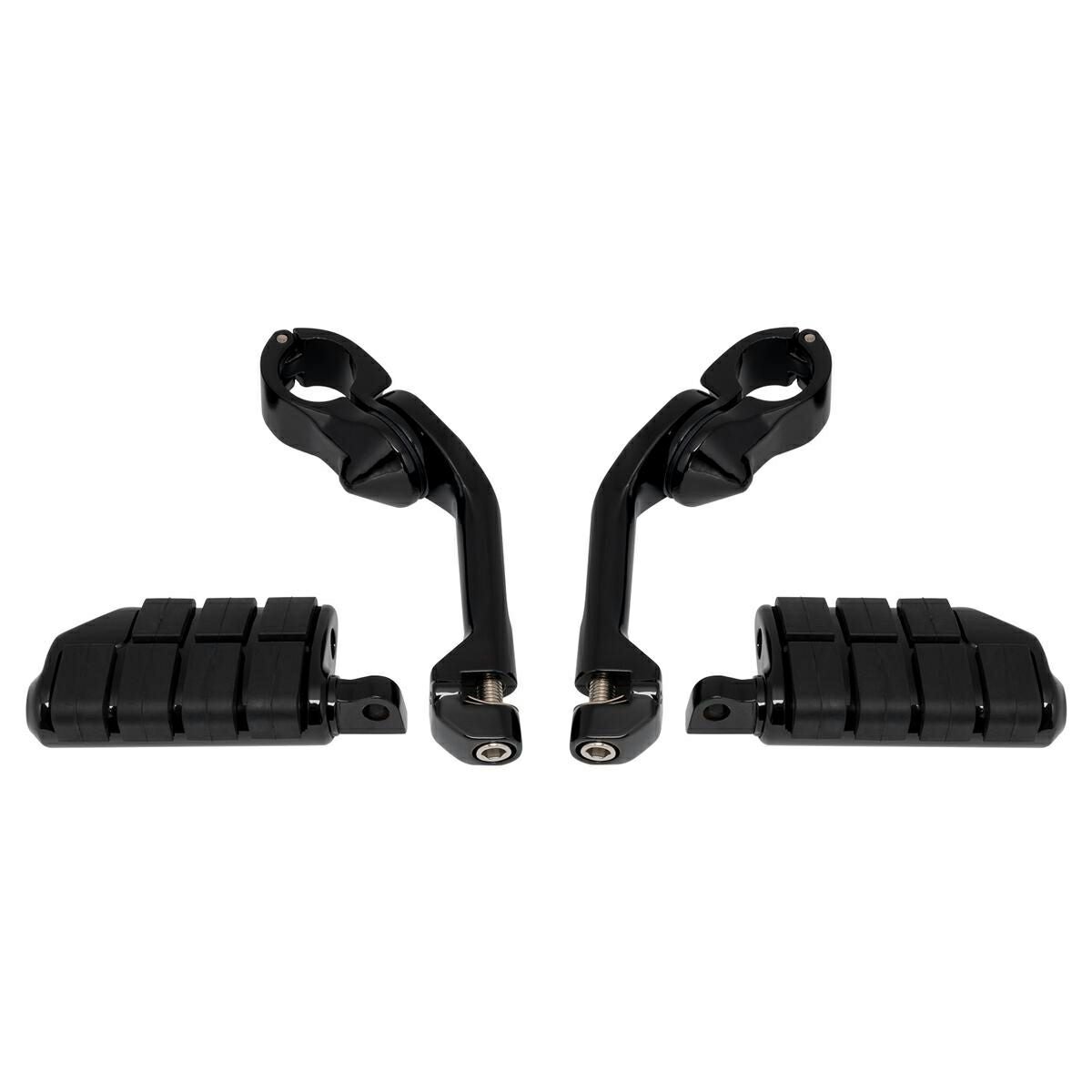 HOG WORKZ ロング・アジャスタブルハイウェイペグ/クランプ ブラック-01