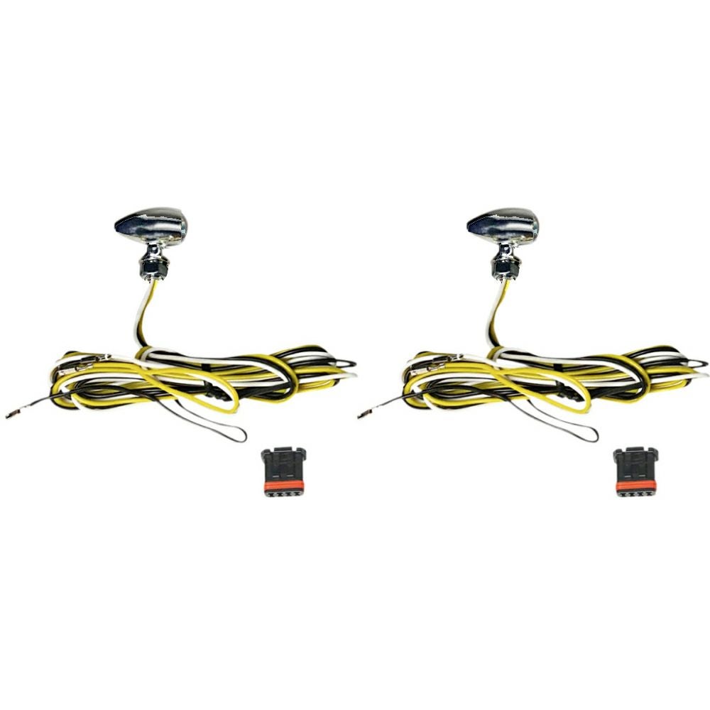 Custom Dynamics デュアルカラー・マイクロブレットターンシグナル アンバー/ホワイト クローム-03