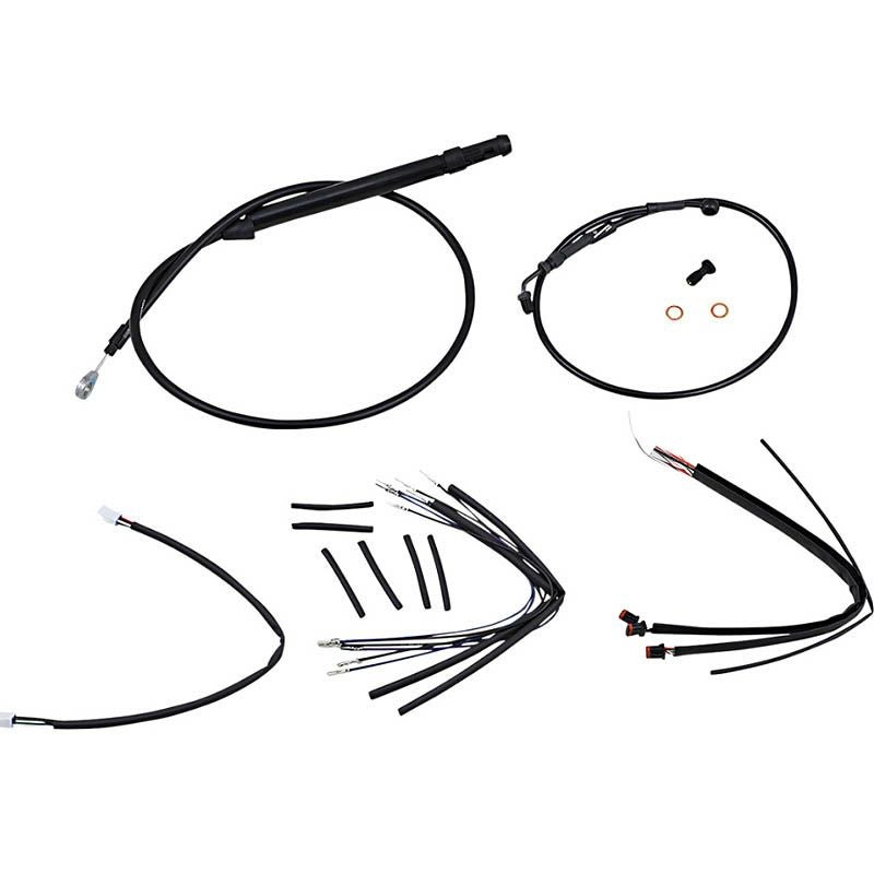 ハーレーダイナ　BURLY/12〜14インチエイプ対応　ケーブルキット SALE】BURLY ケーブルキット 14インチエイプハンドル用 FLHC/S、FLDE
