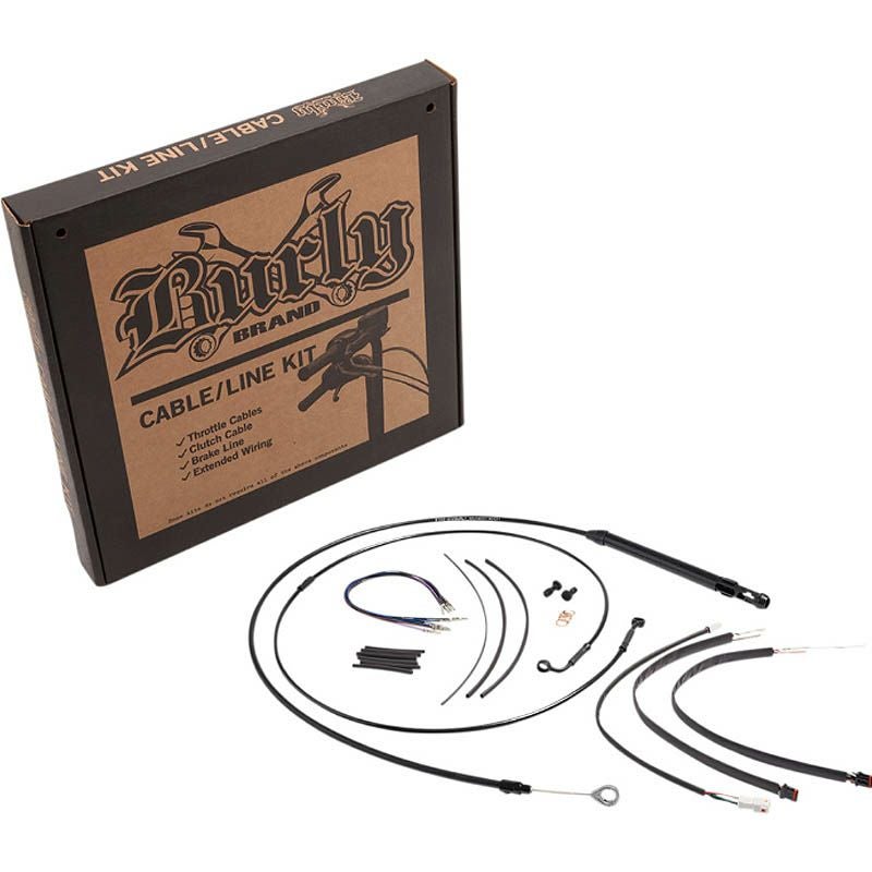 ハーレーダイナ　BURLY/12〜14インチエイプ対応　ケーブルキット Braided Stainless Steel Cable Kits for Baggers | CABLE KITS