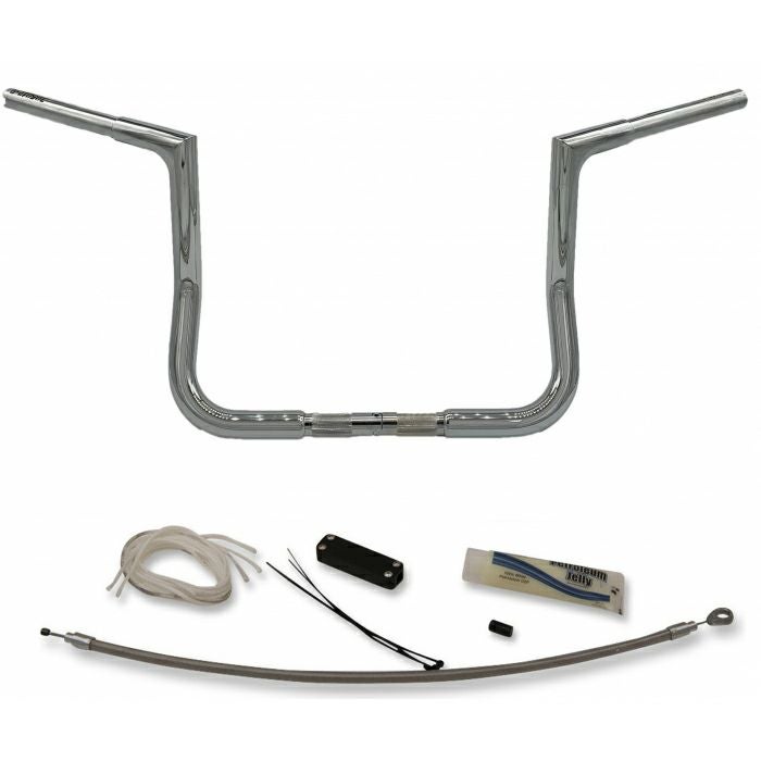 Fat Baggers 1.25インチフラットトップ ハンドルバー/ケーブルセット 12インチ クローム-01