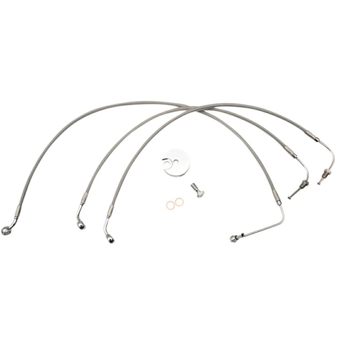 LA Choppers ステンレス・ブレーキライン ミニエイプハンドル用 FXLRS/FXFB-01