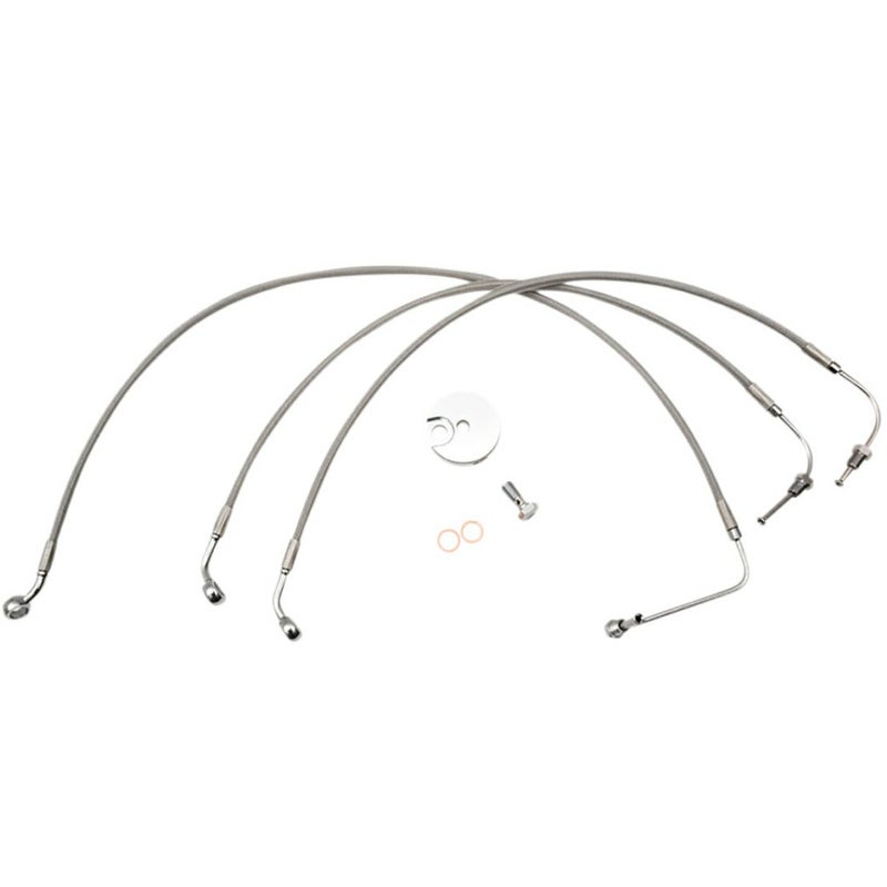 LA Choppers ステンレス・ブレーキライン ミニエイプハンドル用 FXLRS/FXFB-01