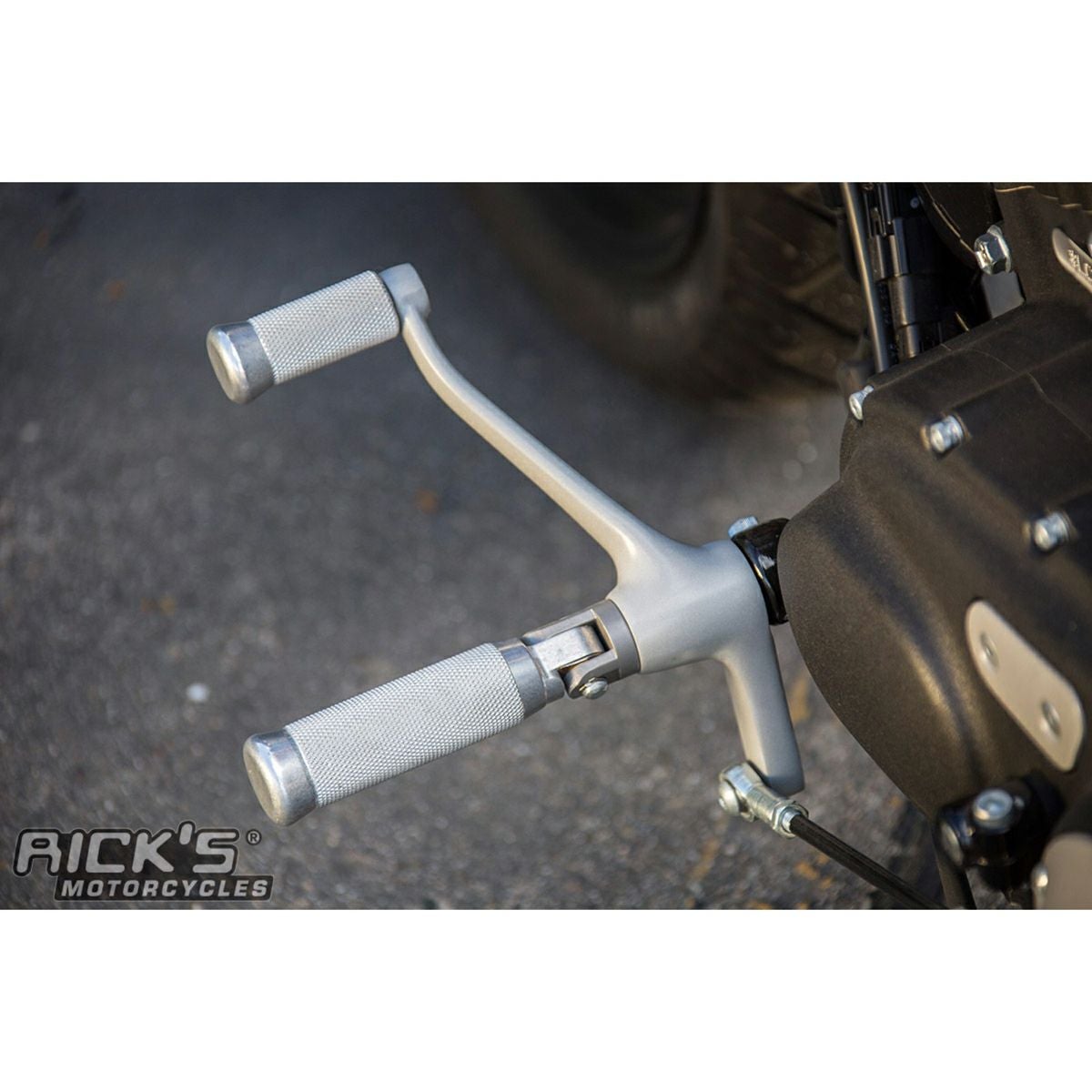 Ricks Motorcycles ナールデザイン・ハーレー用シフトペグ マシンフィニッシュ-02