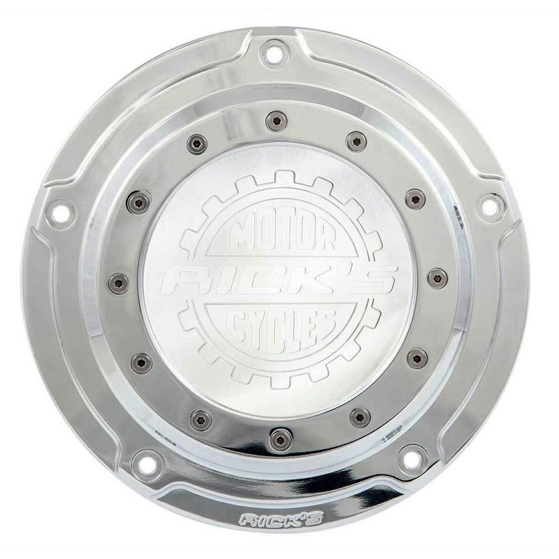 Ricks Motorcycles Porthole・ツーリング用ダービーカバー ロゴ入り ポリッシュ-01