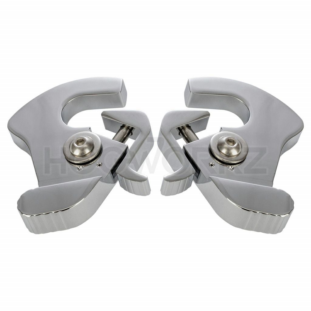 HOG WORKZ ハーレー用 クイックリリース・ラッチ/クランプキット クローム-02