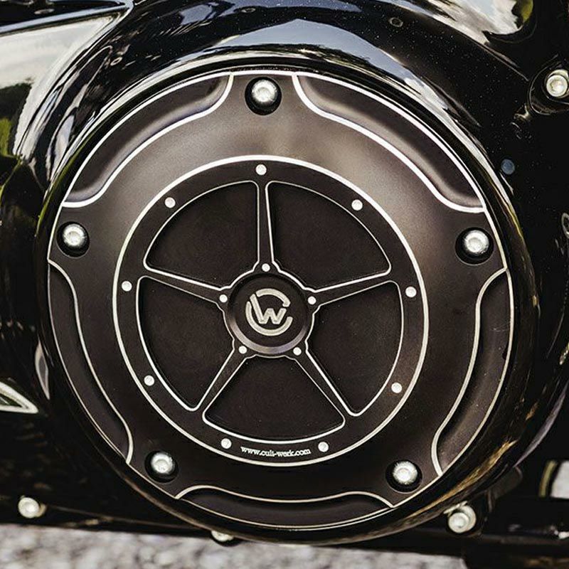 ThunderBike ダービーカバー Torque Logo ブラック M8ソフテイル